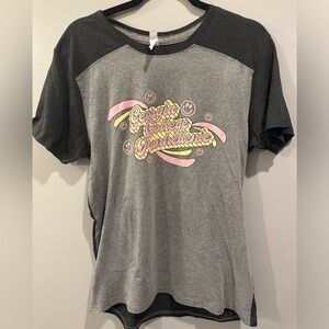 Georgia College Panhellenic Sorority Tee Grey and Black Size M
